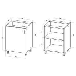 Szafka dolna BASIC PLUS BP/D60 biały mat