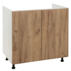 Szafka dolna pod zlewozmywak BASIC PLUS BP/D80Z dąb craft złoty