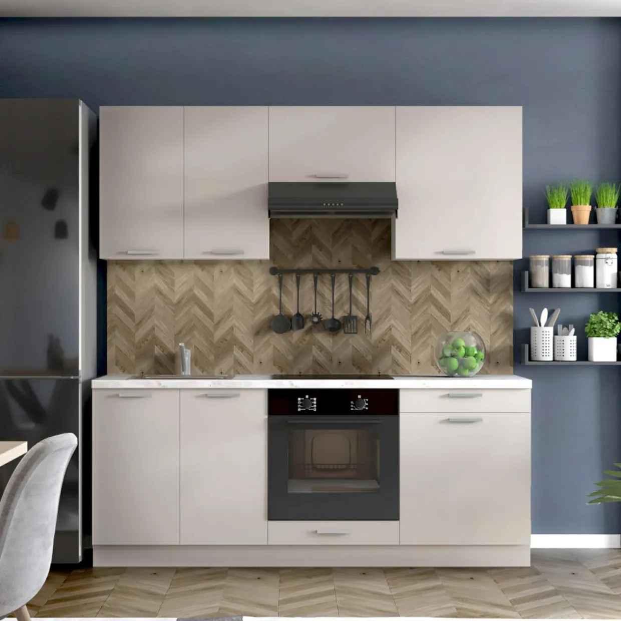 Szafka dolna stojąca MILENA z szufladami 60 cm kaszmir