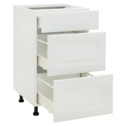 Szafka dolna z 3 szufladami BASIC PLUS BP/D45SR3 biały mat