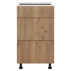 Szafka dolna z szufladami BASIC PLUS BP/D45SR3 dąb craft złoty