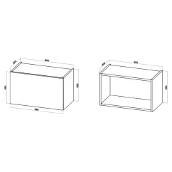Szafka górna BASIC PLUS BP/G60O dąb craft złoty