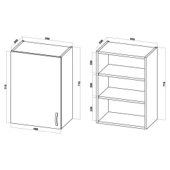 Szafka górna BASIC PLUS BP/G50 cashmere