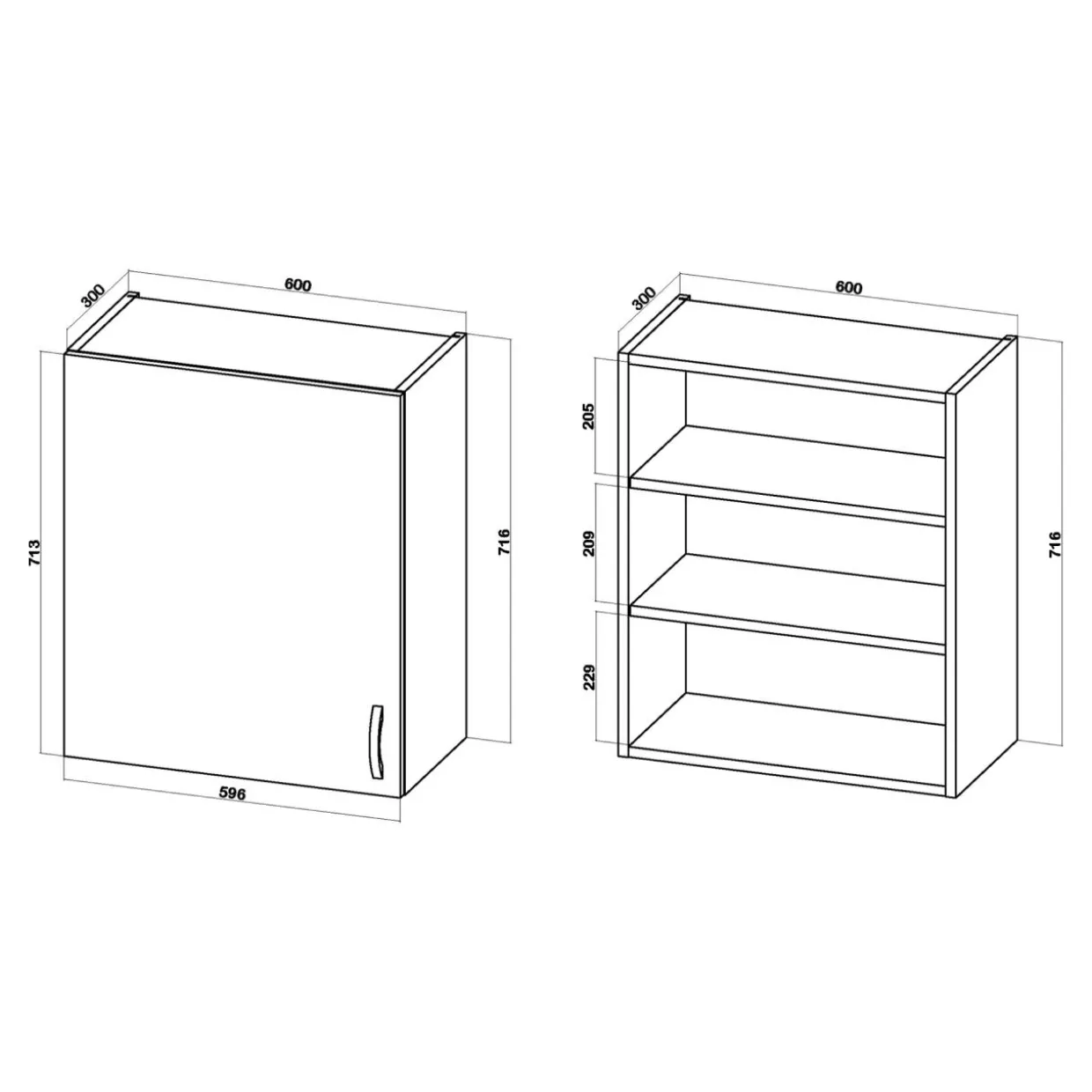 Szafka górna BASIC PLUS BP/G60 alby blue
