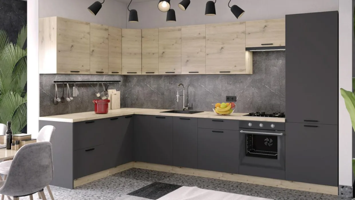 Szafka górna wisząca okapowa MILENA M/G800 dąb artisan