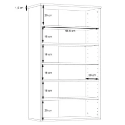 Szafka na buty BOOTS dąb piaskowy/biały