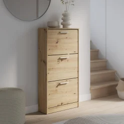 Szafka na buty dąb artisan 3 wnęki NOCII