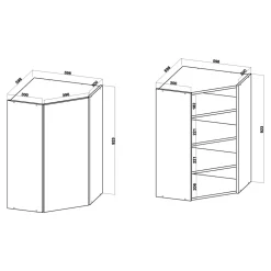Szafka narożna wysoka BASIC PLUS BP/G60NW-92 sand barbera oak