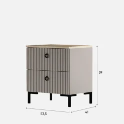 Szafka nocna ryflowana DOMINICA