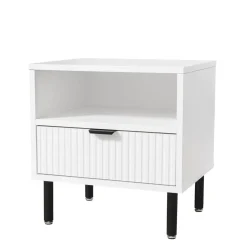 Szafka nocna ryflowana z szufladą WAVE