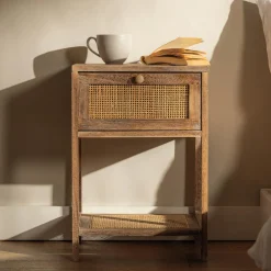 Szafka nocna z plecionką wiedeńską CENERE