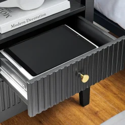 Szafka nocna z ryflowaniem TARNA