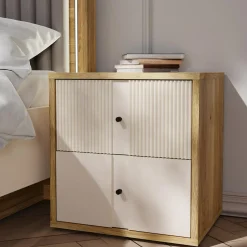 Szafka nocna z ryflowaniem RANKIN