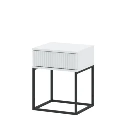 Szafka nocna z szufladą biała NOTTE