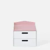 Szafka nocna z szufladami FALIANO różowa