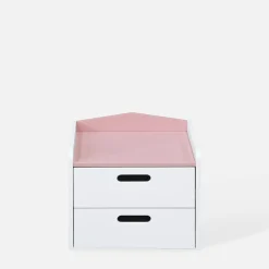 Szafka nocna z szufladami FALIANO różowa