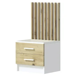 Szafka nocna z szufladami biała LAMELLO