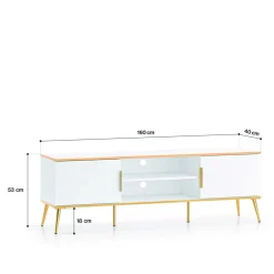 Szafka pod telewizor glamour VITERBO