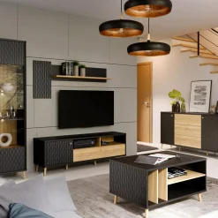 Szafka pod telewizor z ryflowaniem FIXSMILE 158.3 cm