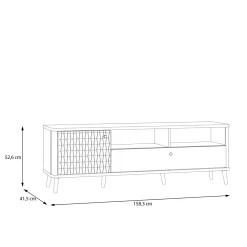 Szafka pod telewizor z ryflowaniem FIXSMILE 158.3 cm