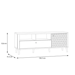Szafka pod telewizor z ryflowaniem FIXSMILE 138.3 cm