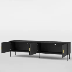 Szafka RTV czarna MOND 200 cm