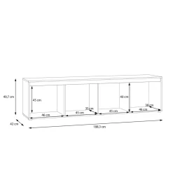 Szafka RTV 4-drzwiowa SKELPE