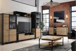 Szafka RTV industrialna z szufladą i półką HIGH ROCK