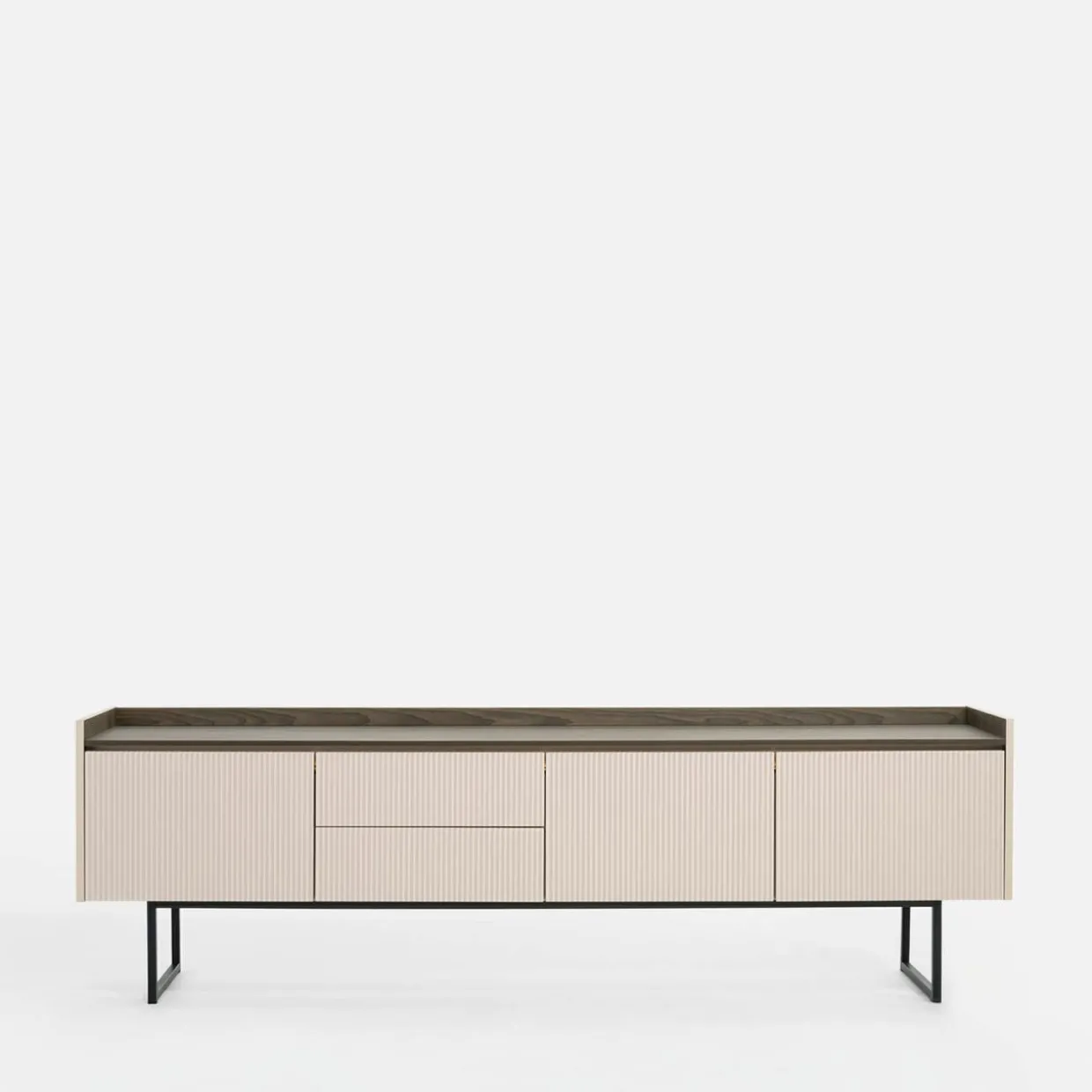 Szafka RTV ryflowana z oświetleniem LAGO 192 cm