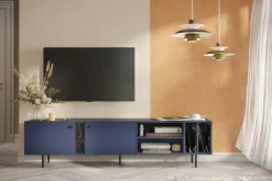 Szafka RTV szeroka granatowa LIV