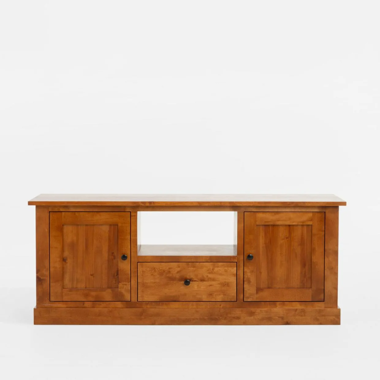 Szafka RTV z litego drewna PAOLA brzoza koniakowa, 150 cm