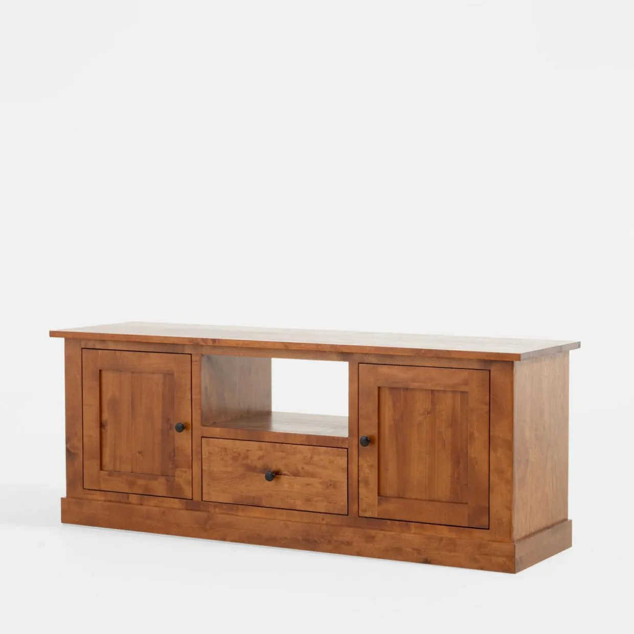 Szafka RTV z litego drewna PAOLA brzoza koniakowa, 150 cm