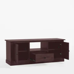 Szafka RTV z litego drewna PAOLA brzoza mahoń, 150 cm