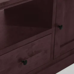 Szafka RTV z litego drewna PAOLA brzoza mahoń, 150 cm