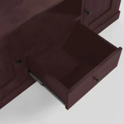 Szafka RTV z litego drewna PAOLA brzoza mahoń, 150 cm