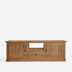 Szafka RTV z litego drewna PAOLA brzoza naturalna, 175 cm