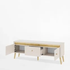 Szafka RTV z oświetleniem LORENA 155 cm kaszmir