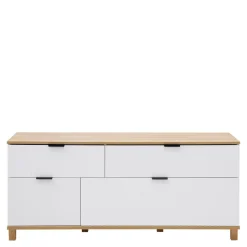 Szafka RTV z ryflowanym frontem PLISSEE 144,8 cm