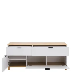 Szafka RTV z ryflowanym frontem PLISSEE 144,8 cm