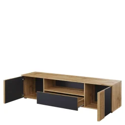 Szafka RTV z szufladą i lamelami MALAGA