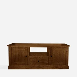 Szafka RTV z szufladą lite drewno szerokość 150 cm STELLA dąb rustykalny