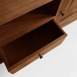 Szafka RTV z szufladą lite drewno STELLA dąb koniakowy