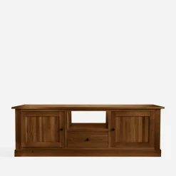 Szafka RTV z szufladą lite drewno STELLA dąb rustykalny