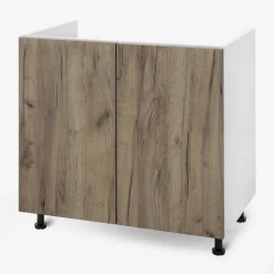 Szafka stojąca pod zlewozmywak BASIC PLUS BP/D80Z dark rockfort hickory