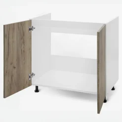 Szafka stojąca pod zlewozmywak BASIC PLUS BP/D80Z dark rockfort hickory