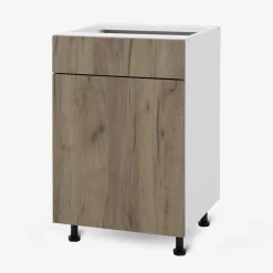 Szafka stojąca z szufladą BASIC PLUS BP/D50SR1 dark rockfort hickory