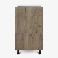 Szafka stojąca z szufladami BASIC PLUS BP/D45SR3 dark rockfort hickory