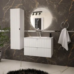 Szafka umywalkowa biały mat BELT 80 cm