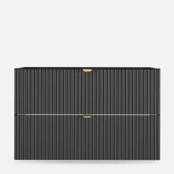 Szafka umywalkowa czarny mat BELT 80 cm