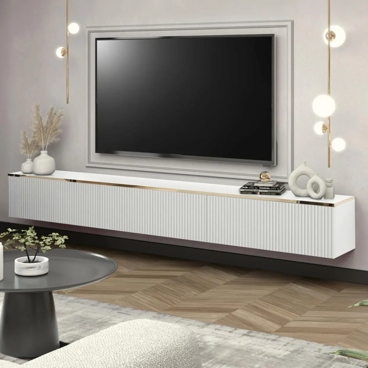 Szafka wisząca biała GOLD 160 cm